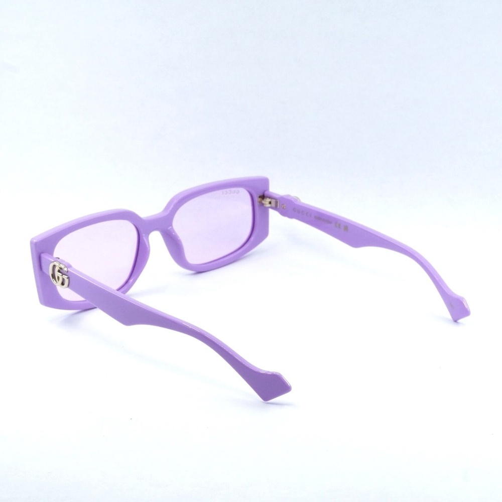 NWT Gucci GG1534S-004 Violet Rectangle 55mm Sunglasses - Picture 3 of 6